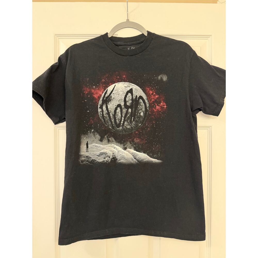 KORN Official 2022 Summer Tour Black T-Shirt 100% Cotton Sz Medium